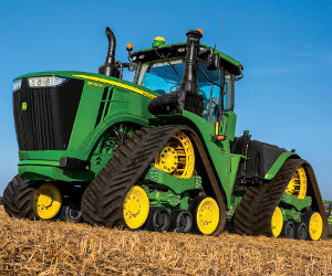 John Deere 9620RX four-tracked tractor.