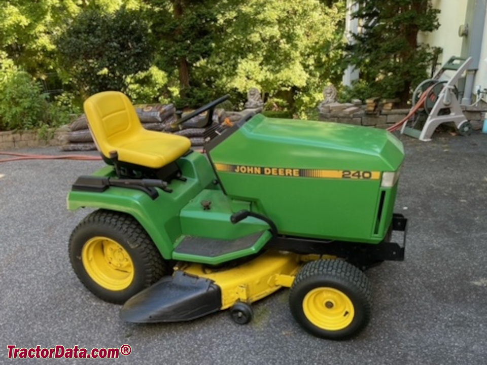 John Deere 240 garden tractor, right side.