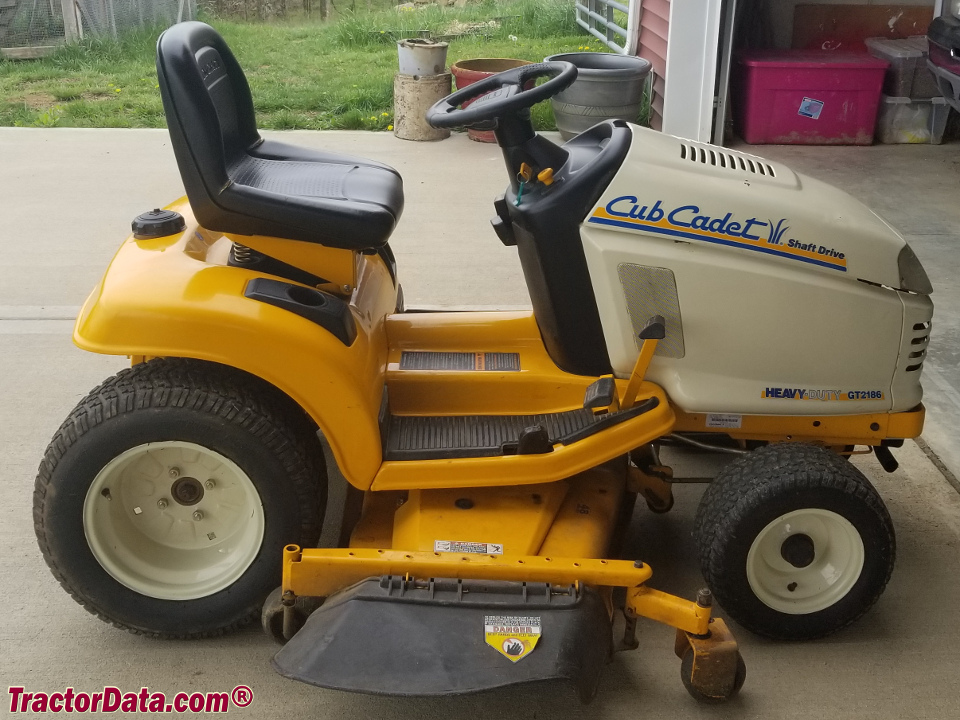 Cub Cadet GT 2186 garden tractor with 48-inch mower deck.