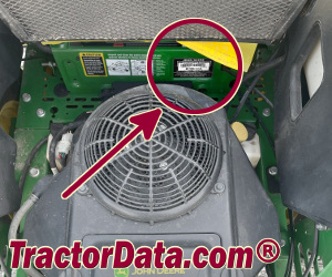 John Deere Z655 serial number location