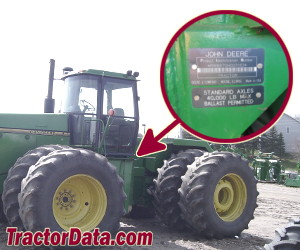 John Deere 8870 serial number location