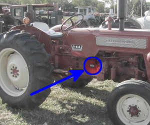 International Harvester B-414 serial number location