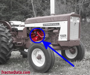 International Harvester 606 serial number location