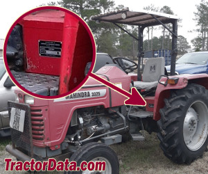 Mahindra 3325 serial number location