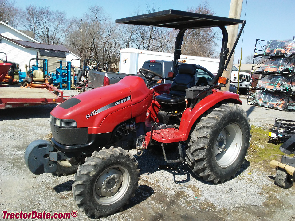 Case IH D45 compact utility tractor, left side.