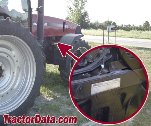 CaseIH MX285 serial number location