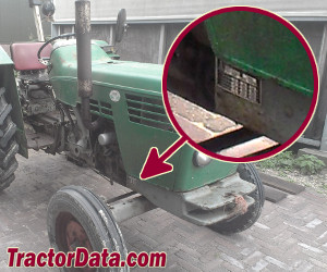 Deutz D 3006 serial number location