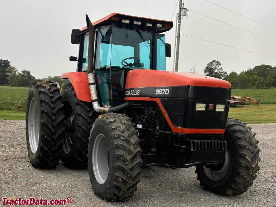 AGCO Allis 9670 row-crop tractor.