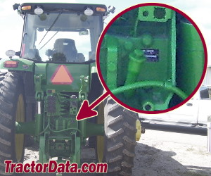 John Deere 8530 serial number location