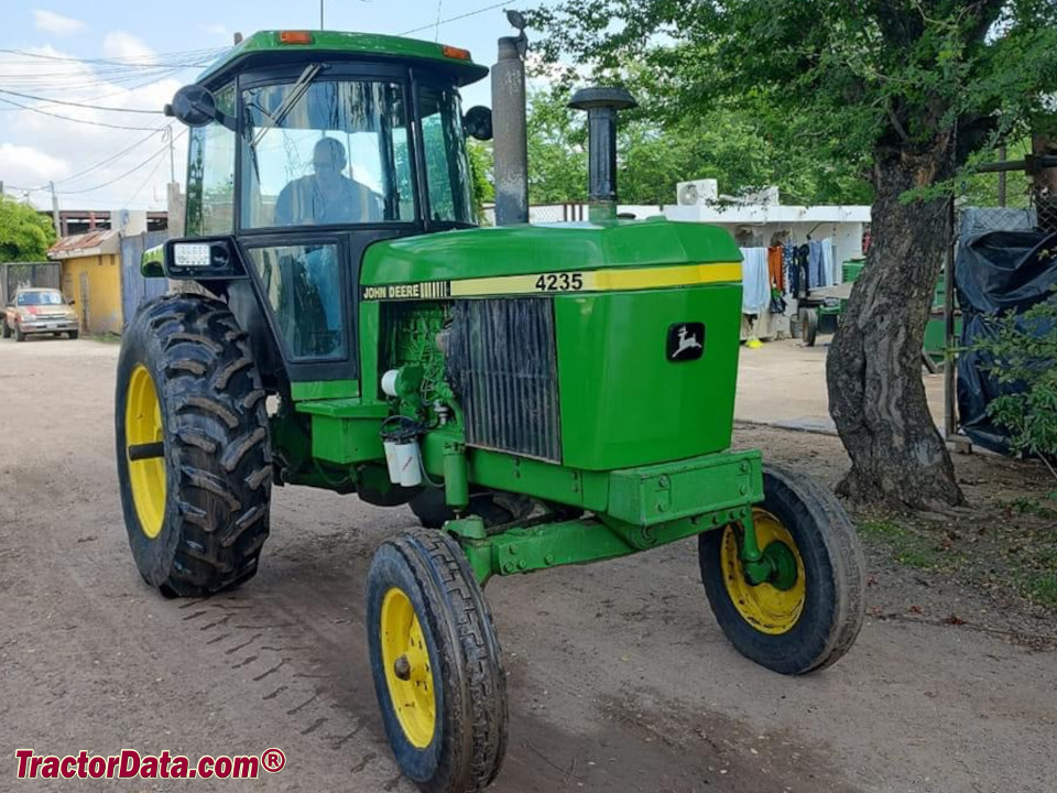 John Deere 4235 row-crop tractor, left side.