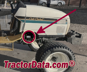 Cub Cadet 7232 serial number location