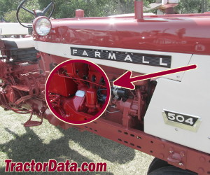 Farmall 504 serial number location