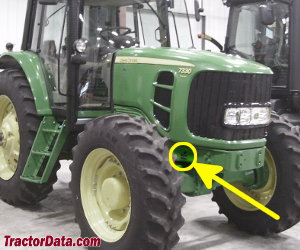 John Deere 7230 serial number location