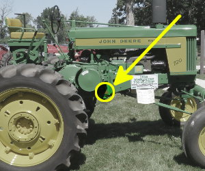 John Deere 720 Hi-Crop serial number location