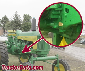 John Deere 730 Hi-Crop serial number location