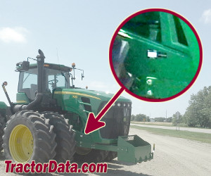 John Deere 9430 serial number location