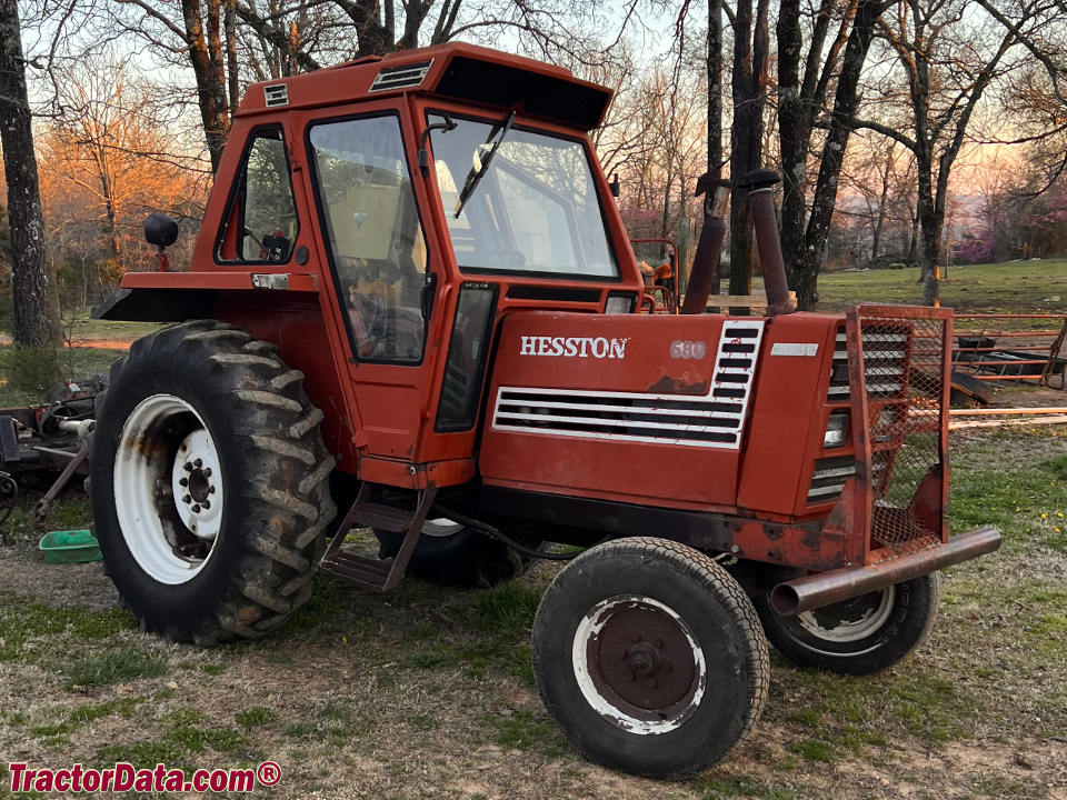 Hesston 680 tractor.