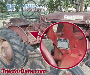 Farmall Super A-1 serial number location