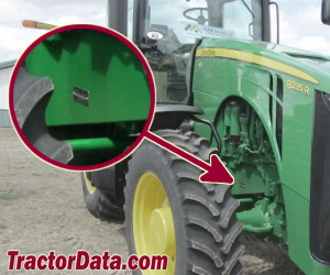 John Deere 8235R serial number location