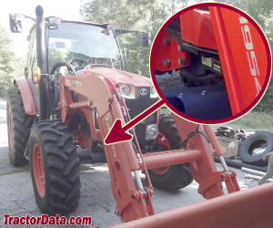 Kubota M110GX serial number location