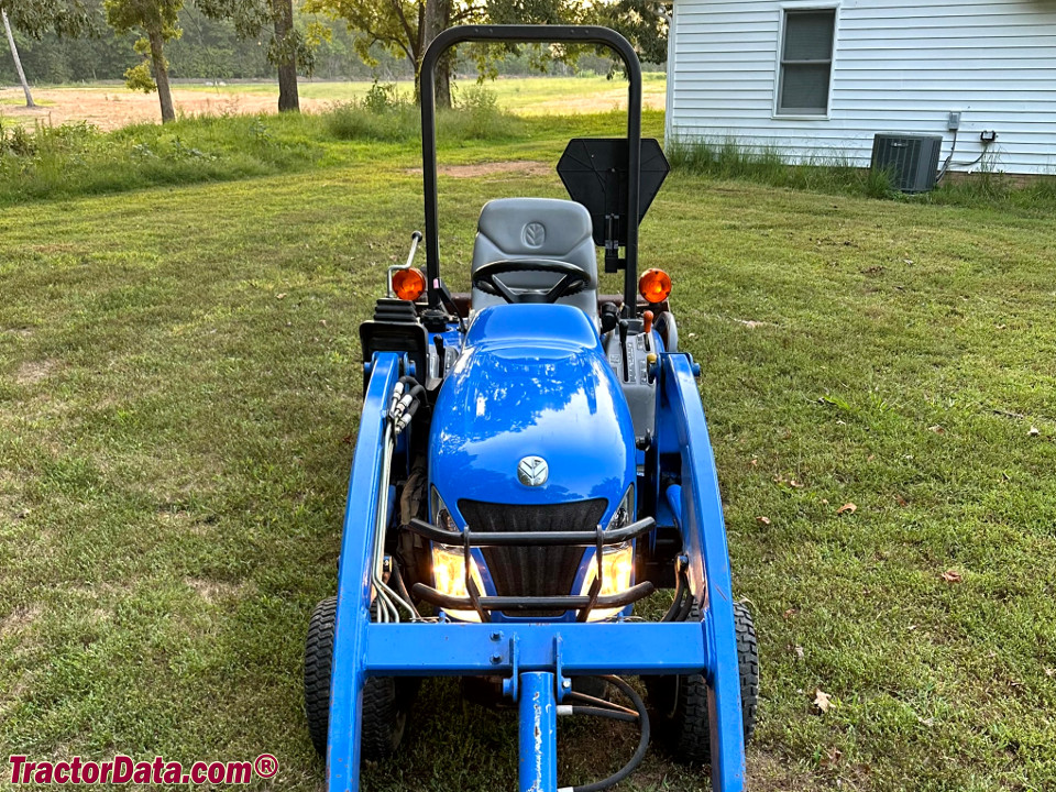 New Holland TZ24D compact utility tractor with 10LA front-end loader.