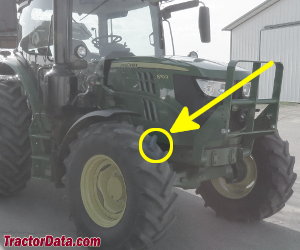 John Deere 6110R serial number location