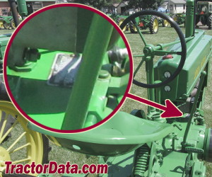 John Deere BN serial number location