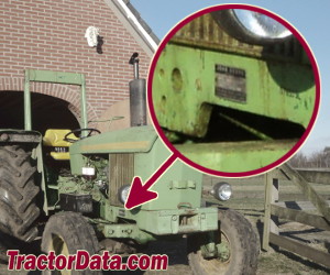 John Deere 2020 serial number location