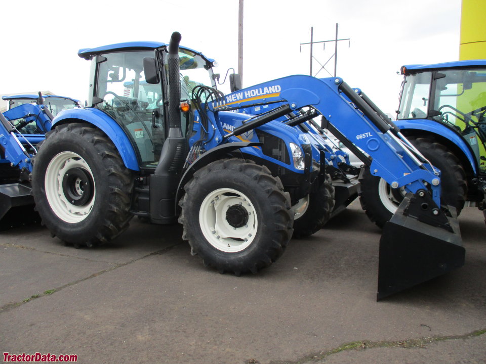 New Holland T4.100 with 655TL front-end loader.