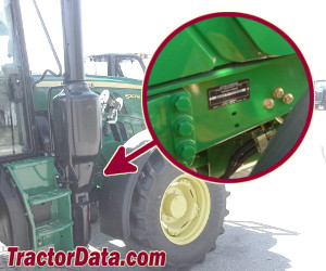 John Deere 6130M serial number location