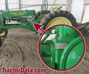 John Deere BW serial number location