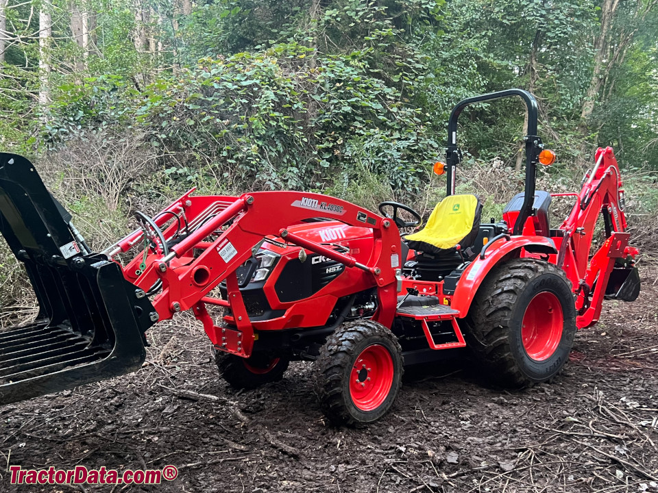 Kioti CK2620 with grapple loader and backhoe.